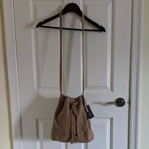 ZARA Leather Drawstring Bag
